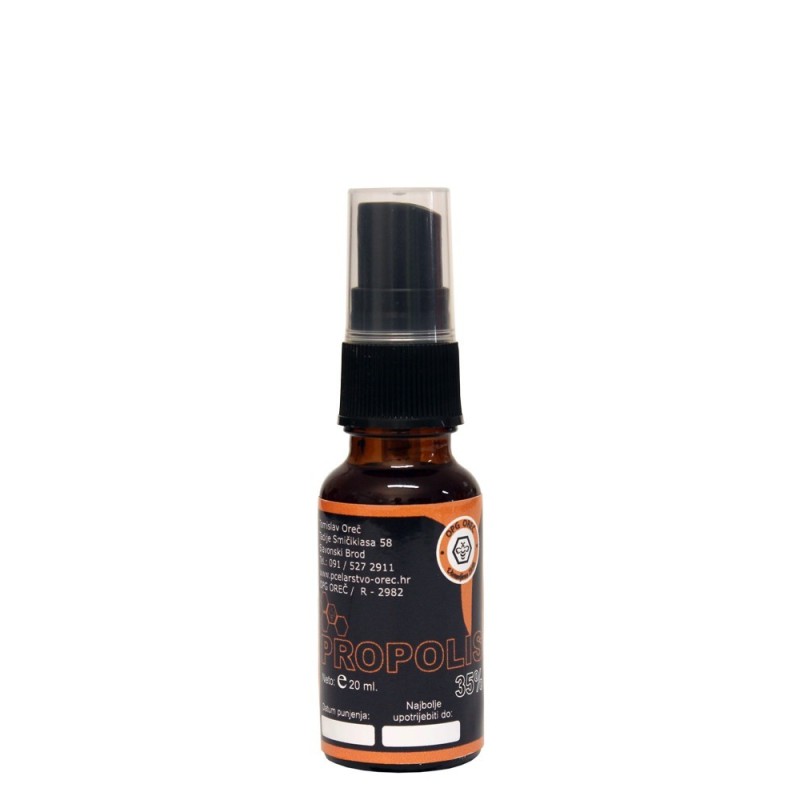 Alkoholni propolis sprej 20 ml - OPG Pčelarstvo Oreč - webshop cijene