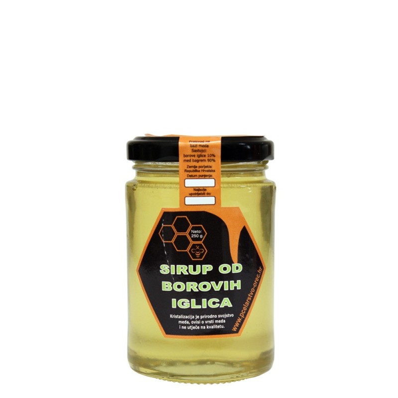 SIRUP OD BOROVIH IGLICA: Bagremov med i borove iglice | OPG Oreč