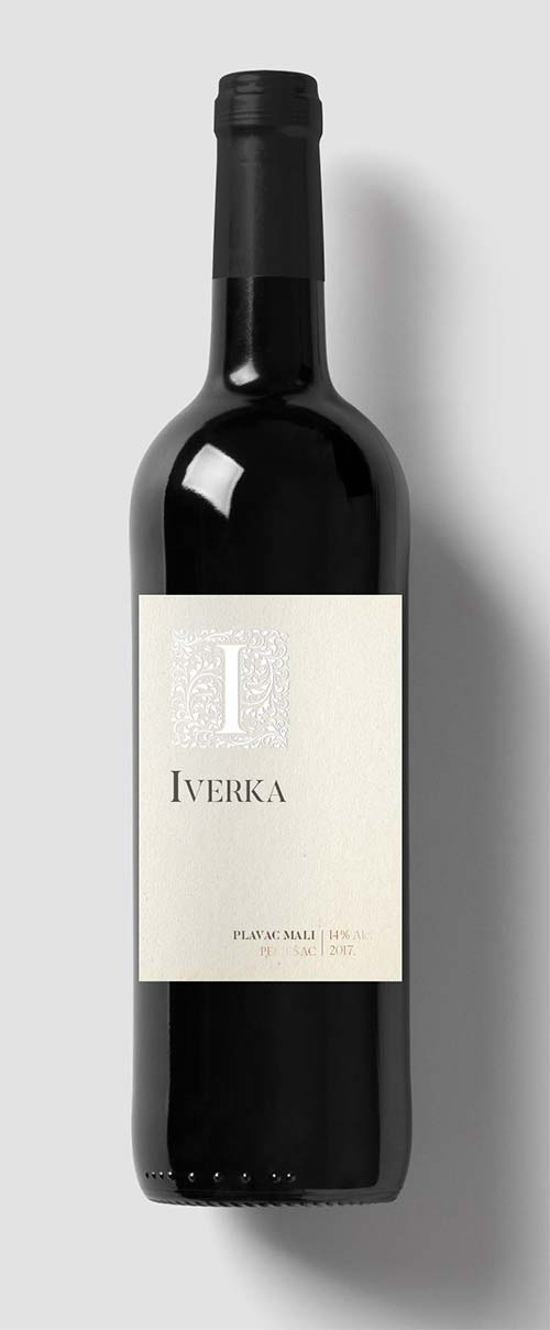 dizajn moderne etikete za vino, vina Iverka