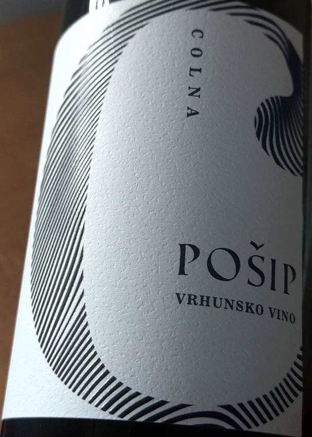 Dizajn etikete za vrhunsko vino Pošip, vinarija Colna